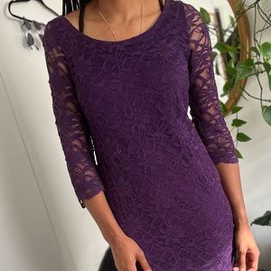 Purple Lace Dress